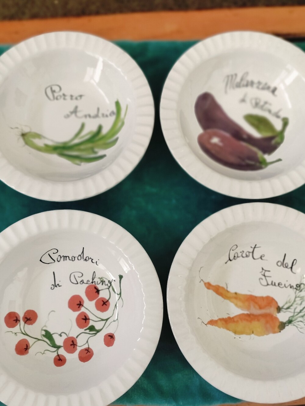 Vintage Ceramiche Cos-Met Italian Ceramic Vegetable Bowls - Set of 4